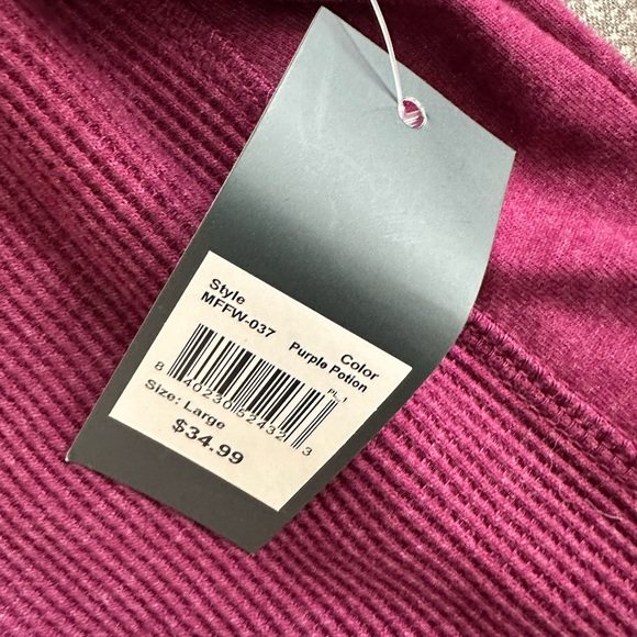 44° North Women’s Waffle Knit Henley Long Sleeve Top Size L Purple NWT - Picture 4 of 13